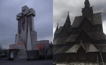 Desivo vyzerajúce budovy, z ktorých sála číre zlo
