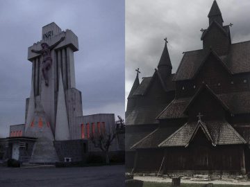 Desivo vyzerajúce budovy, z ktorých sála číre zlo