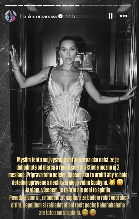 Bianka Rumanová obhajuje provokatívne šaty. Do kuchyne jej vraj vidno nebolo, tvrdí