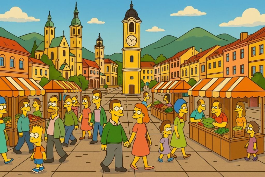 Takto by vyzerali slovenské mestá, keby sa objavili v Simpsonovcoch. Niektoré vyzerajú lepšie ako Springfield