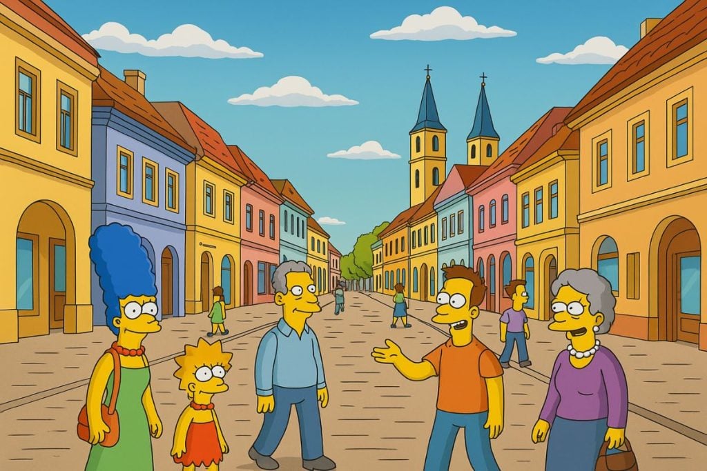 Takto by vyzerali slovenské mestá, keby sa objavili v Simpsonovcoch. Niektoré vyzerajú lepšie ako Springfield