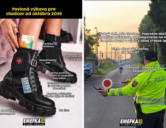 Rýchlosť chôdze bola na Slovensku stanovená na 6 km/h. Verejnosť na tento krok reaguje tvorbou memes