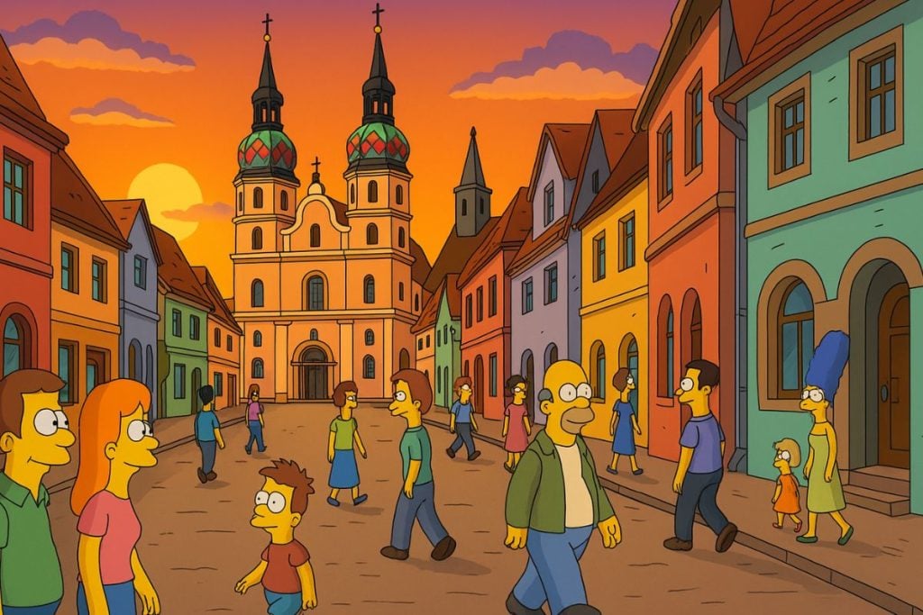 Takto by vyzerali slovenské mestá, keby sa objavili v Simpsonovcoch. Niektoré vyzerajú lepšie ako Springfield