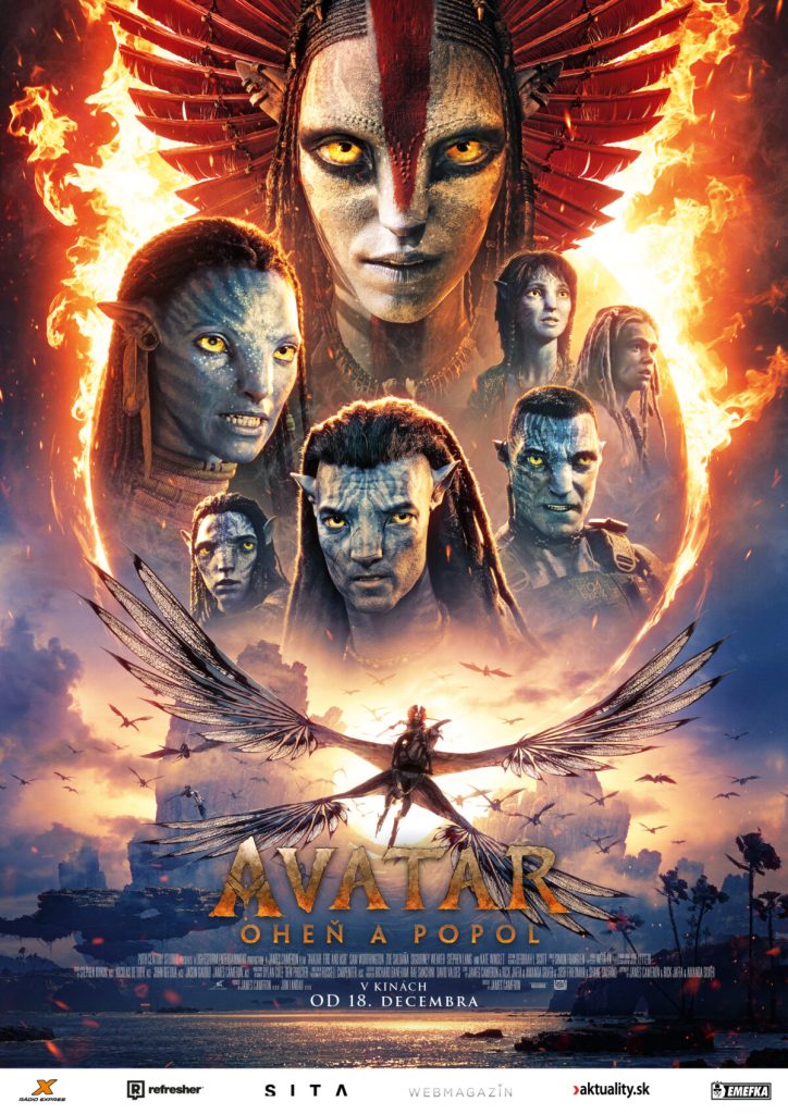Avatar: Oheň a popol, filmy, sci-fi, kino program, slovenské kino, kino premiéra, filmová novinka