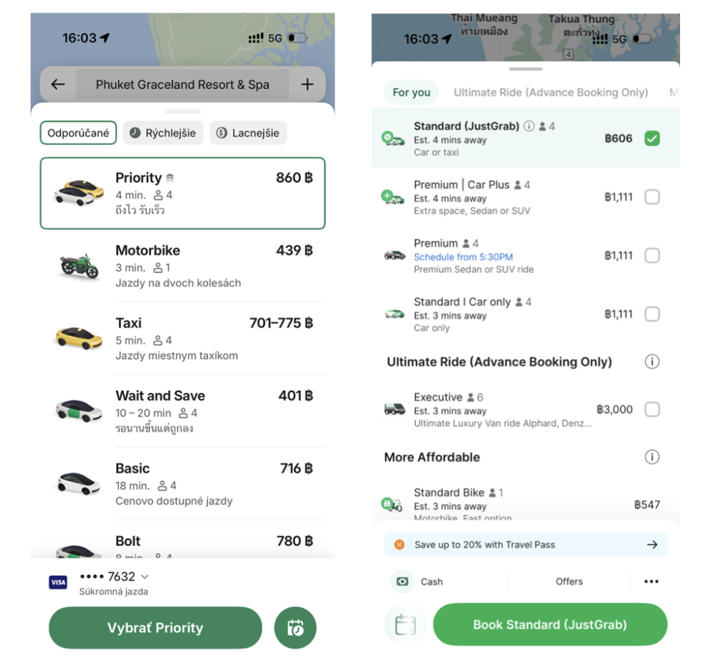 Thajsko dovolenka taxi