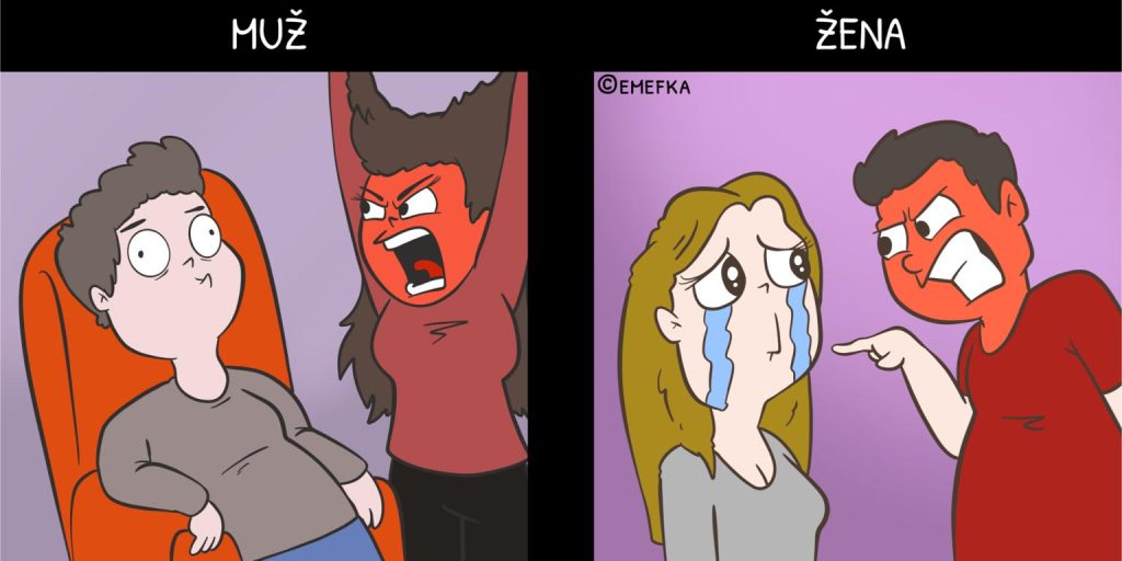 Komiksy, ktoré vtipne opisujú rozdiely medzi mužmi a ženami