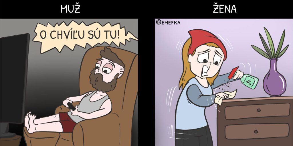 Komiksy, ktoré vtipne opisujú rozdiely medzi mužmi a ženami