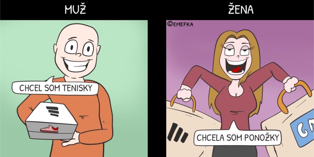 Komiksy, ktoré vtipne opisujú rozdiely medzi mužmi a ženami