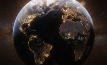 planéta rozsvietenie zem ľudia svetlo