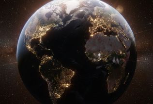 planéta rozsvietenie zem ľudia svetlo