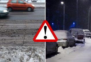 ľadové peklo kalamita ľad sneh zima slovensko utorok ráno