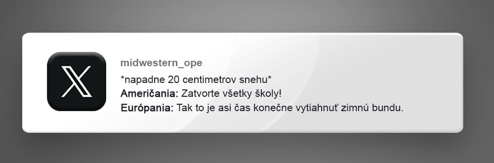 nemilosrdná zima vtipné príspevky