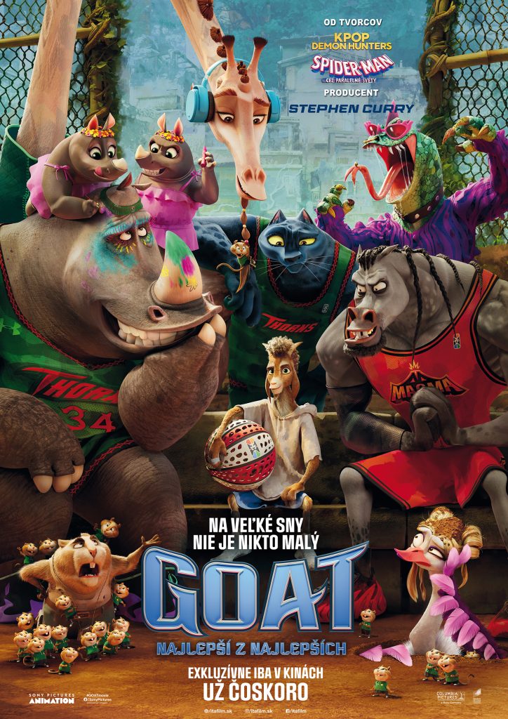 filmy, animovaný film, komédia, GOAT: Najlepší z najlepších, kino program, slovenské kino, kino premiéra, filmová novinka