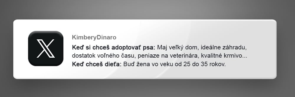 príspevky X nechcú deti