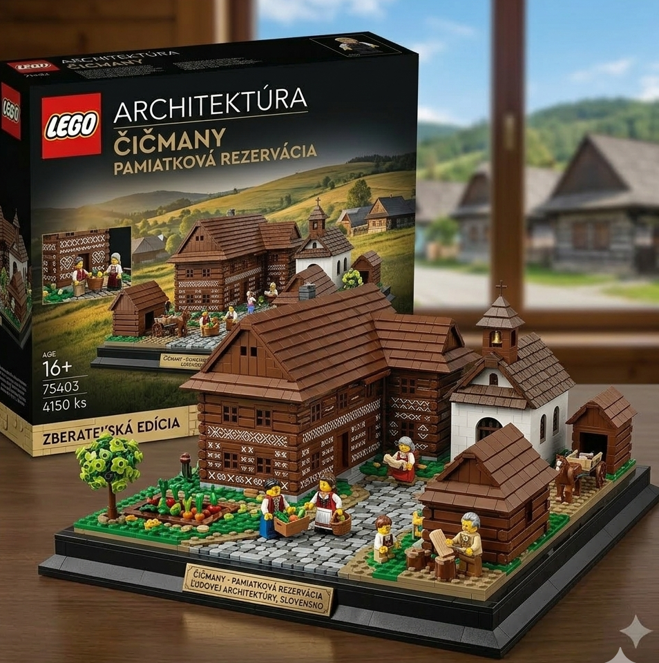 LEGO Slovensko: Pozri sa, ako by vyzerali Bojnický zámok či Čičmany ako stavebnice z kociek. Ktorý set by si si postavil ty?