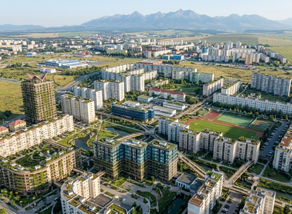 AI vytvorila zo známych slovenských sídlisk luxusné štvrte