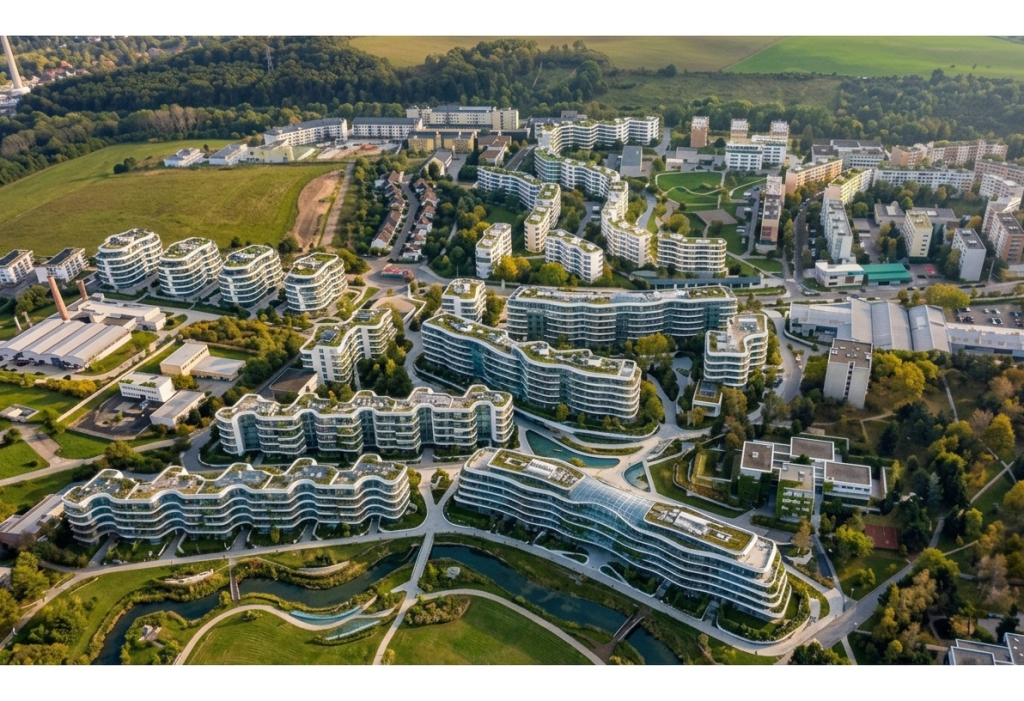 AI vytvorila zo známych slovenských sídlisk luxusné štvrte