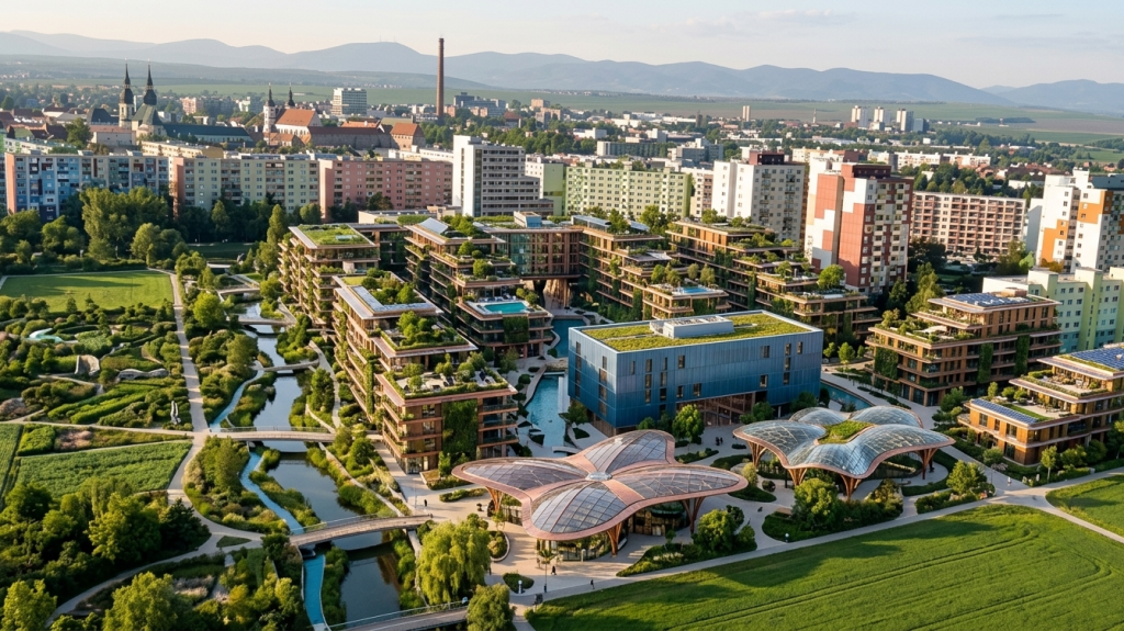 AI vytvorila zo známych slovenských sídlisk luxusné štvrte