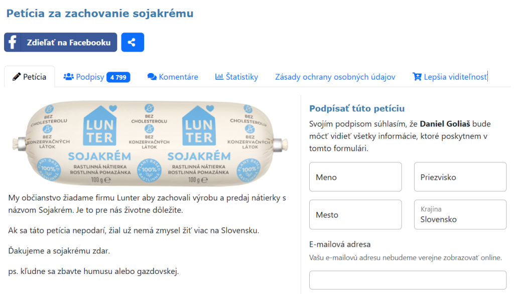 Fanúšikovia zdravej a chutnej stravy boli sklamaní, keď v minulom roku spoločnosť Lunter stiahla svoj Sojakrém. Teraz je však späť!