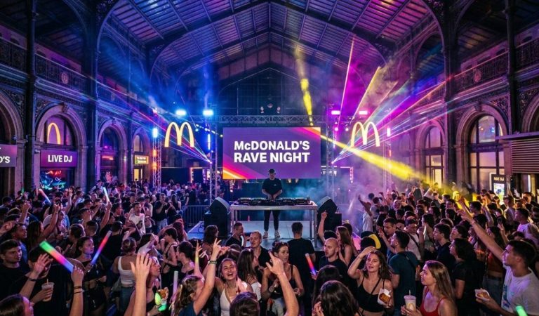 McDonald's Budapešť sa pýši nezvyčajnou vlastnosťou. V noci sa z neho stáva rave klub.