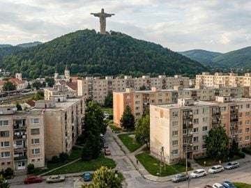 Takto by vyzerali svetové pamiatky v obklopení socialistickej architektúry podľa AI.