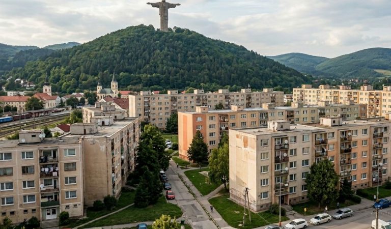 Takto by vyzerali svetové pamiatky v obklopení socialistickej architektúry podľa AI.