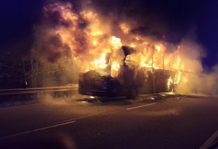 horiaci autobus východ slovensko katastrofa