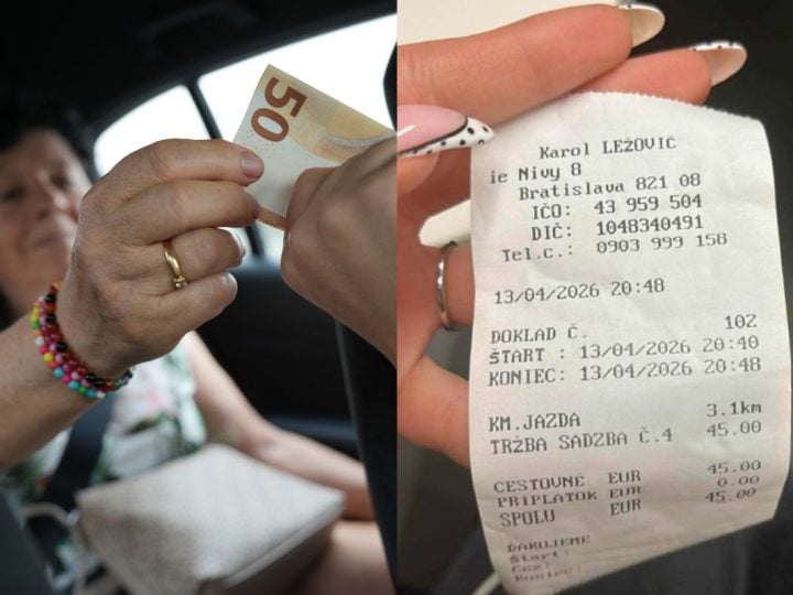 Vodič taxi v Bratislave si vypýtal za 3 kilometre jazdy 45 eur.