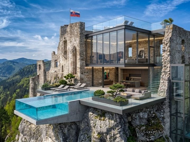Ako by vyzerali slovenské zrúcaniny ako luxusné nehnuteľnosti? AI vytvorila ich vizualizácie