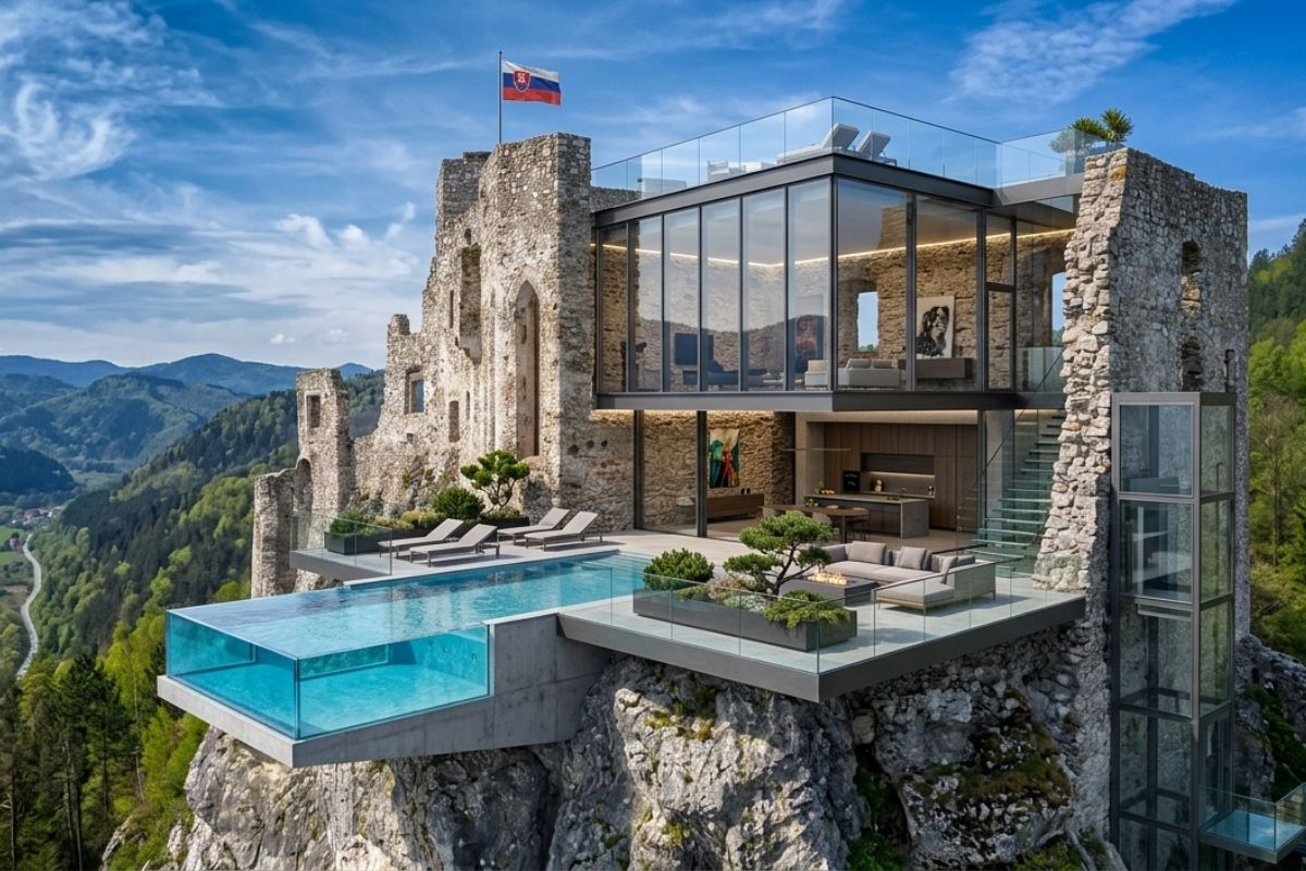 Ako by vyzerali slovenské zrúcaniny ako luxusné nehnuteľnosti? AI vytvorila ich vizualizácie