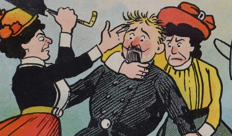 ženy proti ženám anti sufragizmus volebné právo plagáty absurdné