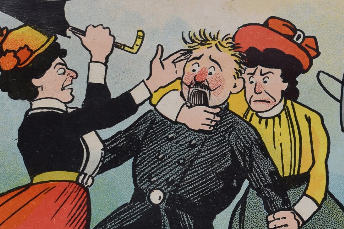 ženy proti ženám anti sufragizmus volebné právo plagáty absurdné