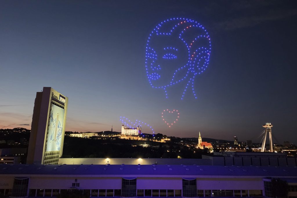 Bratislava Samsung dronová šou