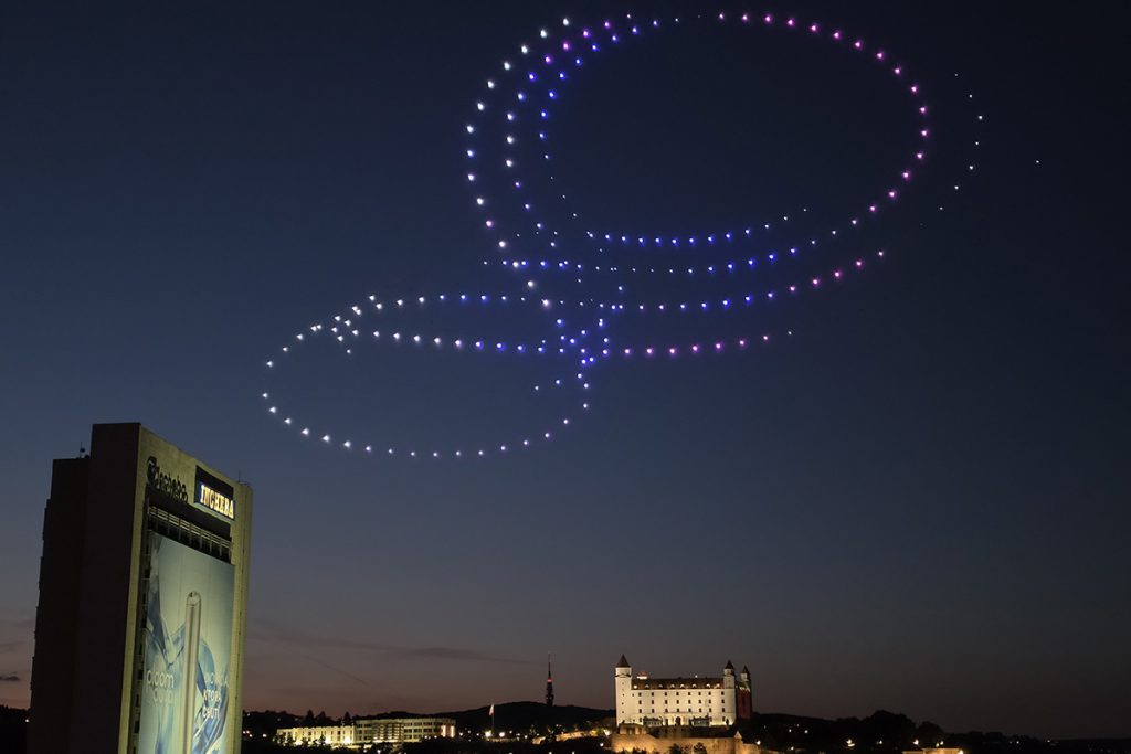 Bratislava Samsung dronová šou