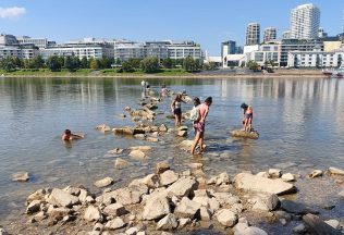 dunaj vyschnutý bratislava staré lido mamut
