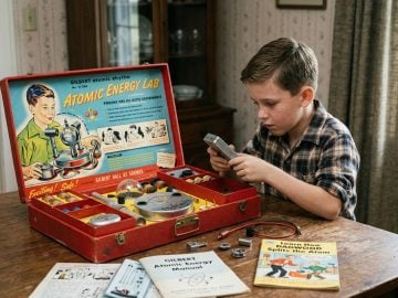 Gilbert U-238 Atomic Energy Lab nebezpečná hračka