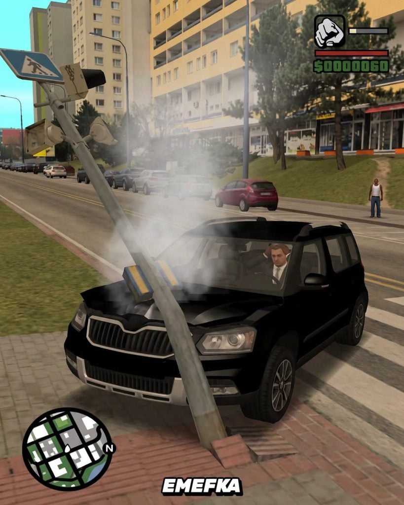 Takto by to vyzeralo, ak by sa ikonické momenty slovenskej televízie a politiky pretvorili do prostredia GTA: San Andreas.