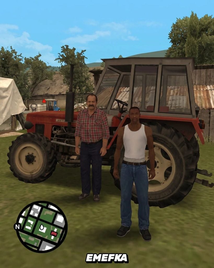 Takto by to vyzeralo, ak by sa ikonické momenty slovenskej televízie a politiky pretvorili do prostredia GTA: San Andreas.