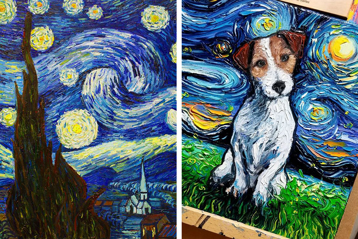 Umelkyňa maľuje zvieratká na štýl van Gogha a ľudia sa ich nevedia nabažiť