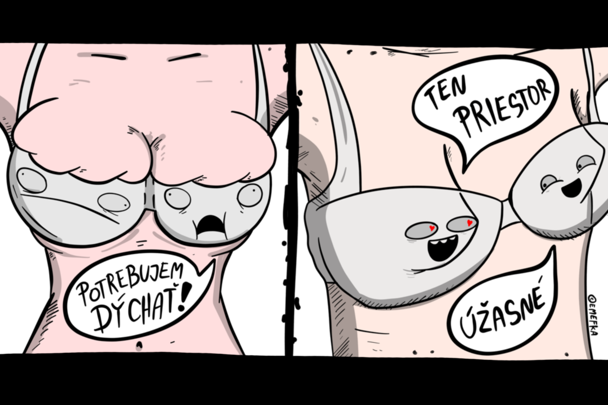Zábavné komiksy o neľahkom živote s prsiami, v ktorých sa nájde každá žena