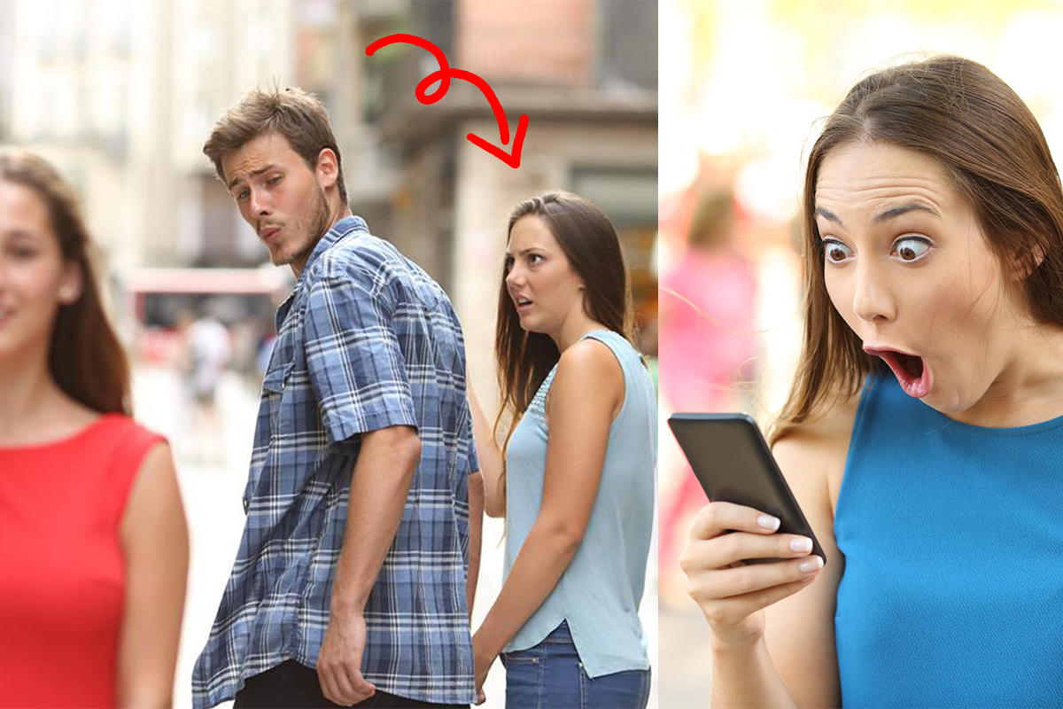 Sociálne siete odhalili minulosť dievčaťa z meme Distracted Boyfriend!
