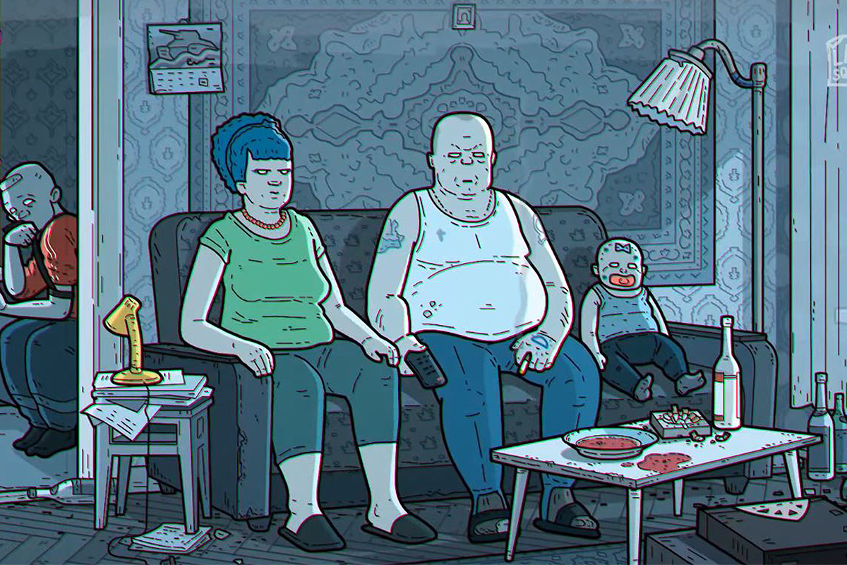 Parádna animácia ukazuje, ako by vyzerali Simpsonovci, ak by sa odohrávali v Rusku