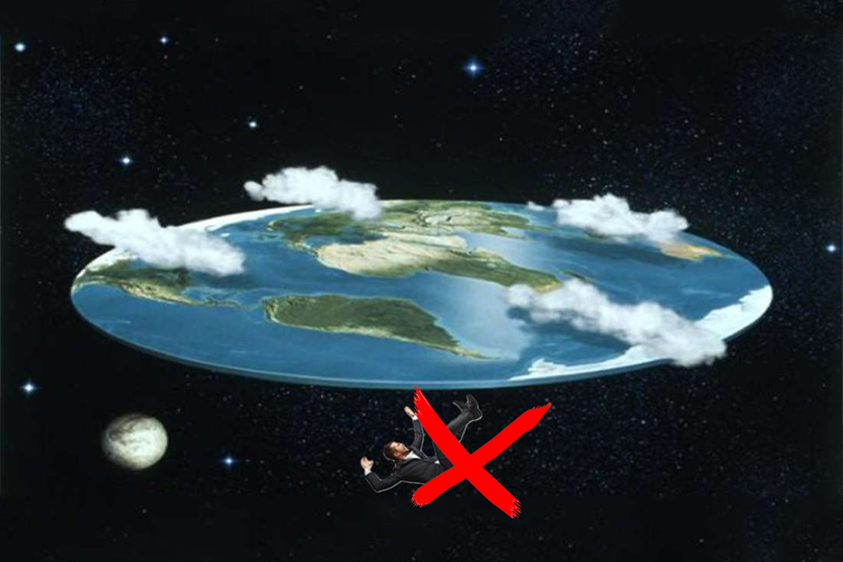 Zástanca plochej Zeme konečne vysvetlil, prečo ešte nikdy nikto nespadol z okraja planéty!