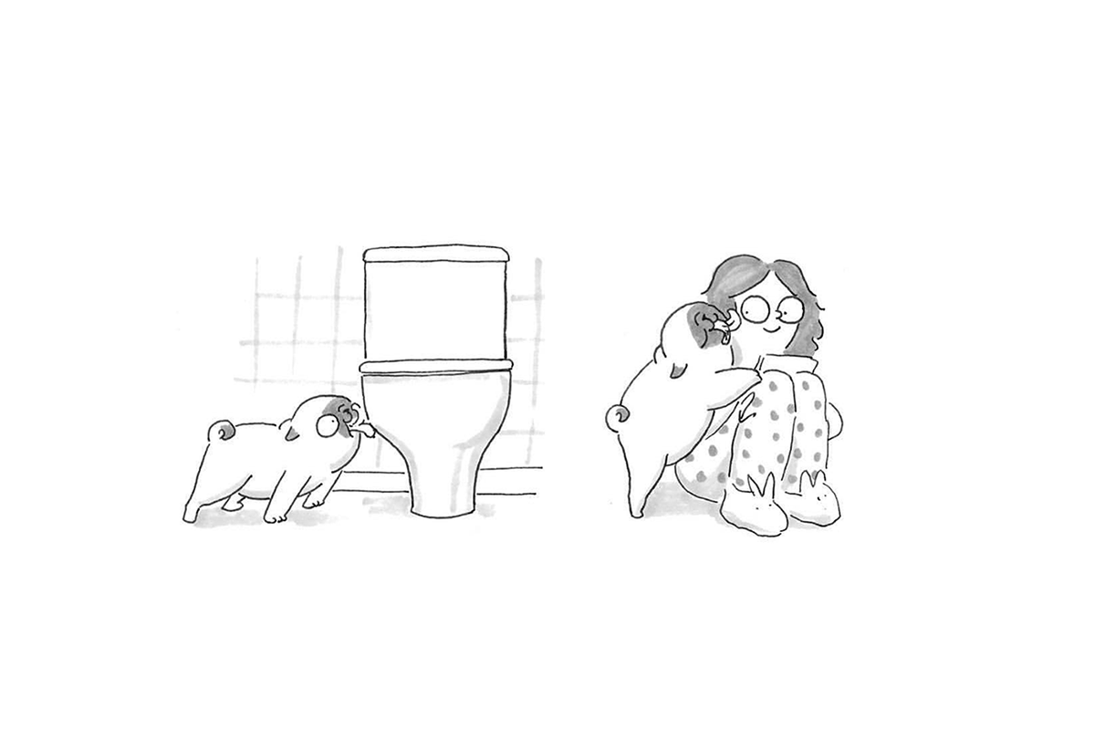 16 rozkošných komiksov o tom, ako vyzerá život so psíkom