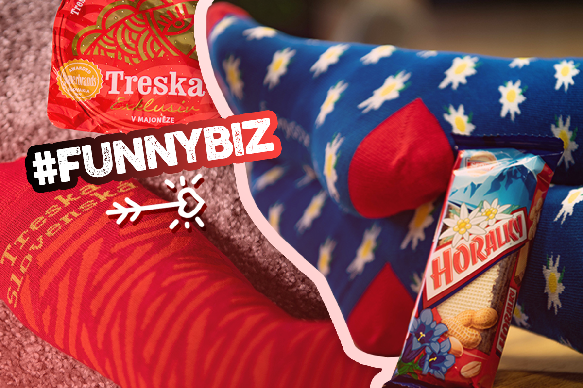 FUNNYBIZ: Ponožky FunnySOX pre milovníkov obľúbených slovenských potravín, ktoré si zamiluješ aj ty