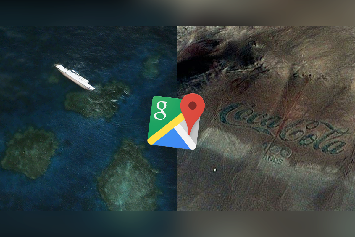 Zaujímavé a vtipné miesta zachytené z vtáčej perspektívy na Google mapách