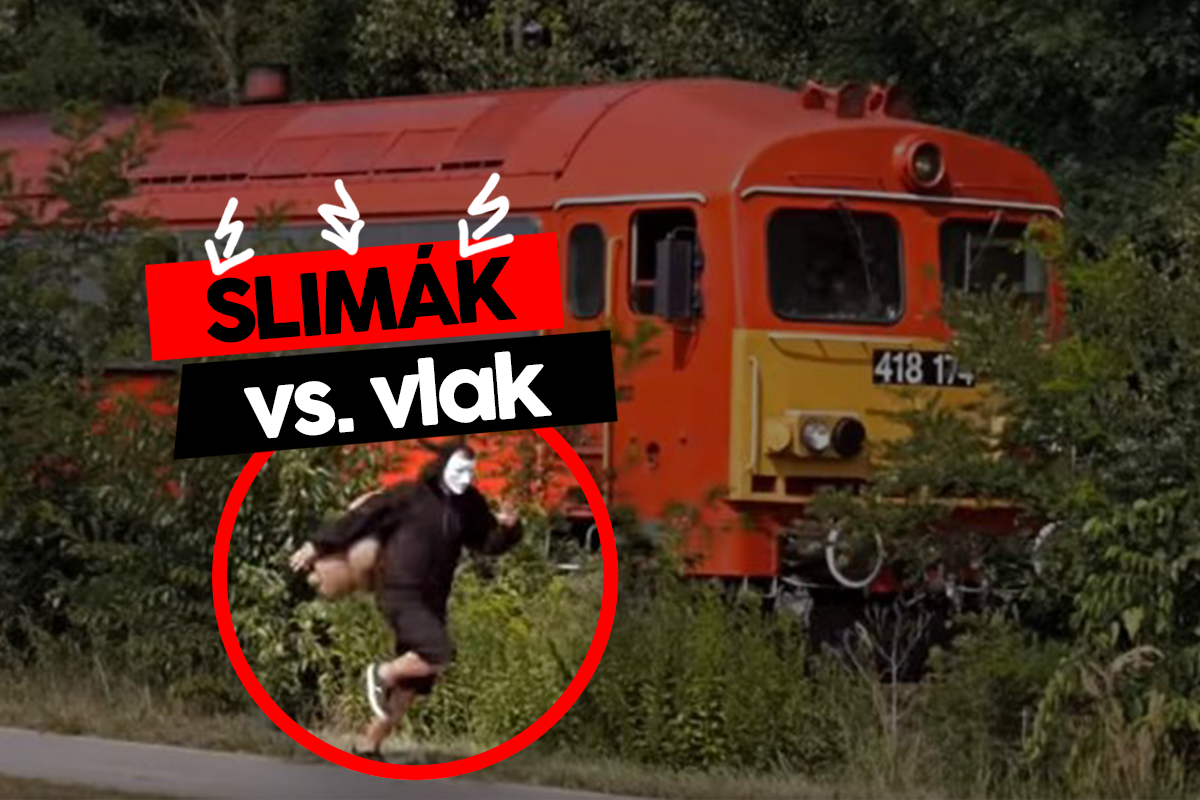 Maďar v kostýme slimáka vyzval na preteky vlak. Kto bol rýchlejší?