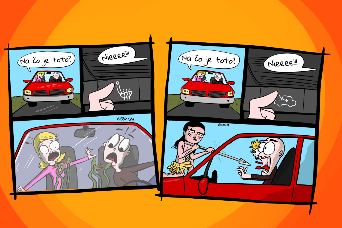 Zombie apokalypsa či príchod medúz. Čo v skutočnosti znamenajú tlačidlá v aute?