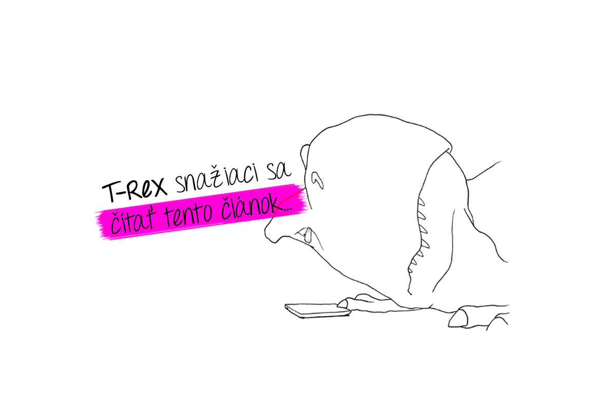 Komiksy o smutnom živote T-Rexa, ktorý by to mal v dnešnej dobe s jeho krátkymi rukami naozaj ťažké