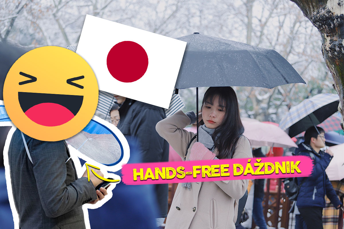 Japonci vymysleli dáždnik, ktorý nemusíš držať. Daň za pohodlie je jeho výzor